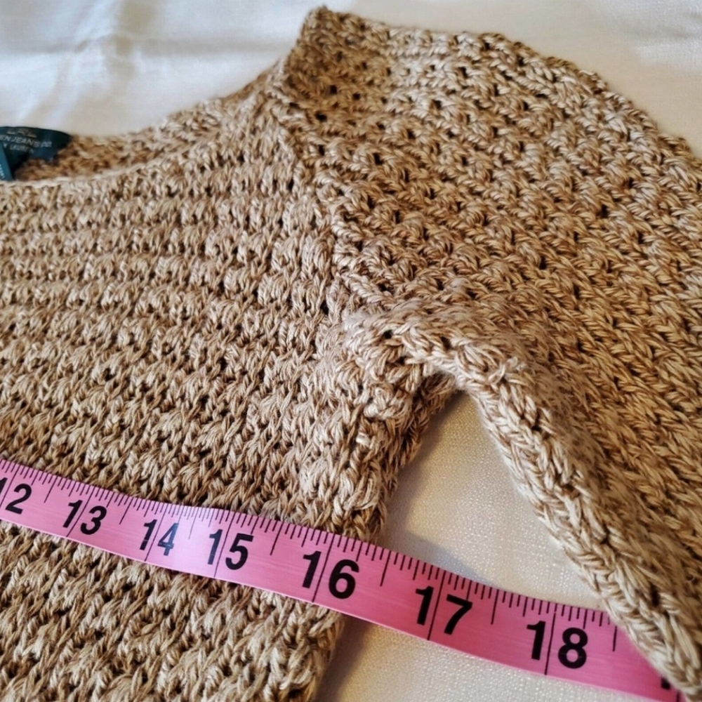 LRL Lauren Jean Co Sweater Womens Small Boat Neck Capsule Neutral Linen Cotton S - Picture 8 of 11